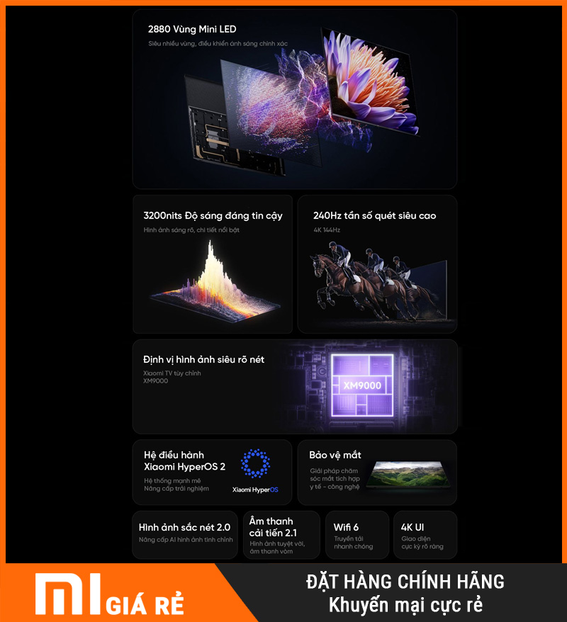 Tivi Xiaomi S Pro Mini LED 85 Inch 240Hz 4K UI 2025