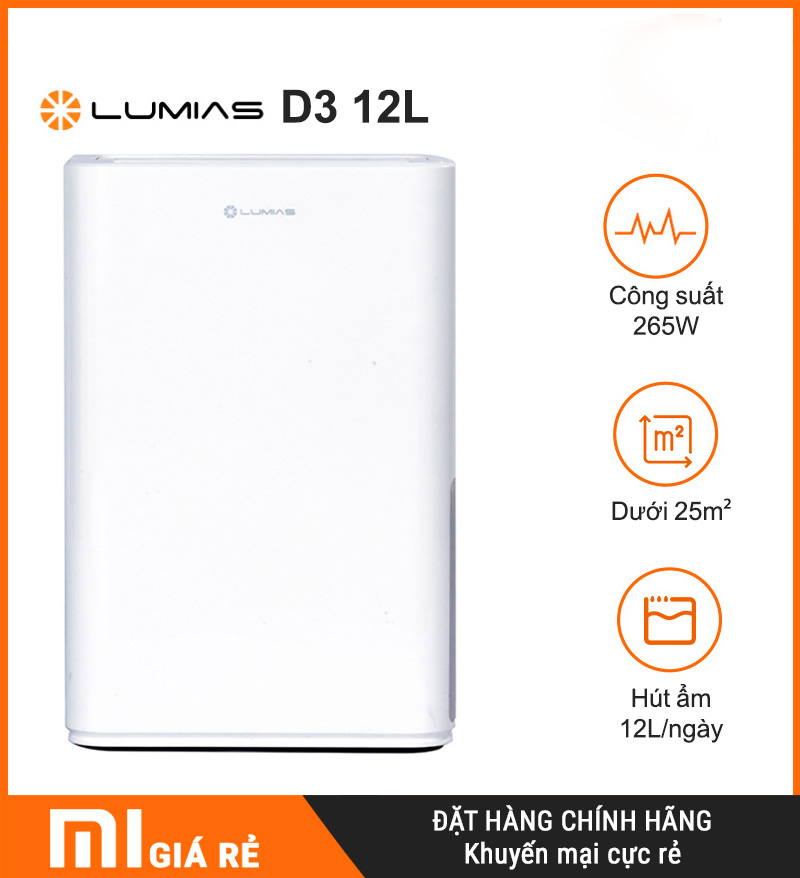 Máy Hút Ẩm Không Khí Lumias D3 12L