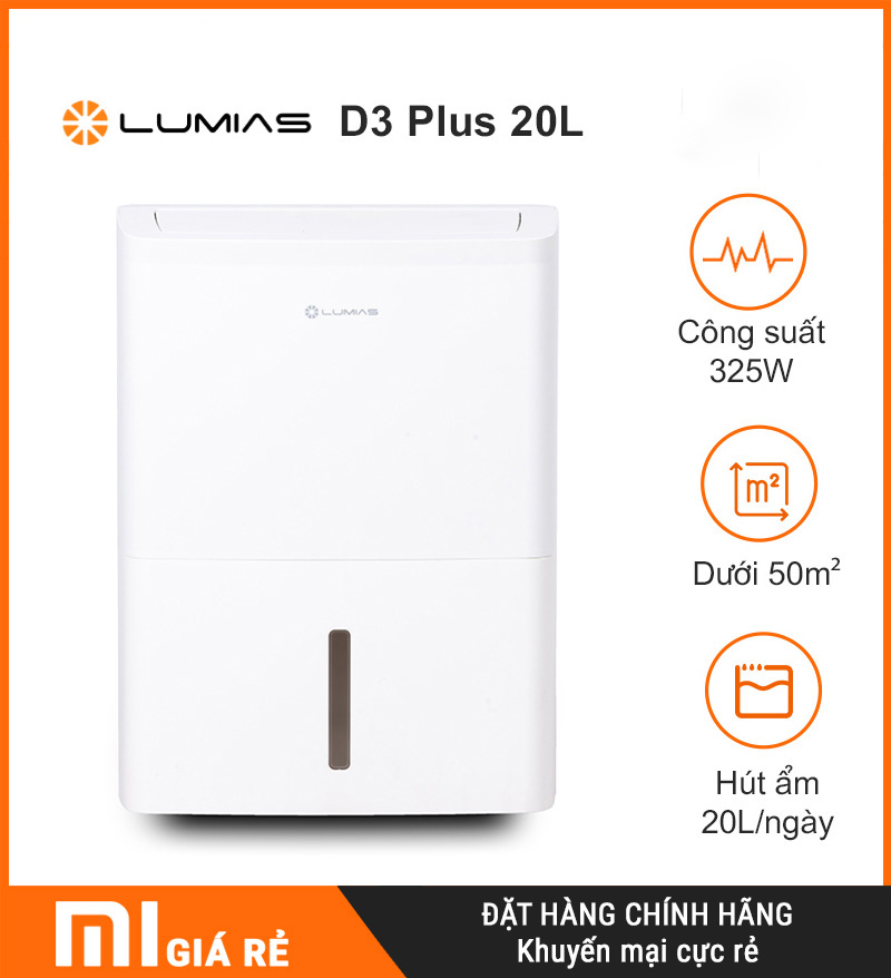 Máy Hút Ẩm Không Khí Lumias D3 Plus 20L 