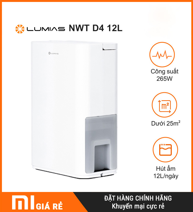Máy Hút Ẩm Không Khí Lumias NWT D4 12L 