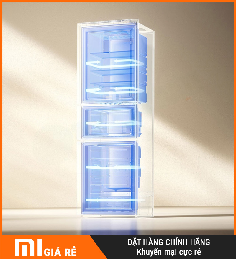 Tủ Lạnh Xiaomi Mijia 256L, 3 Cánh, Hạn Chế Đông Dính