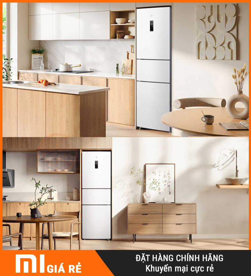 Tủ Lạnh Xiaomi Mijia 256L, 3 Cánh, Hạn Chế Đông Dính