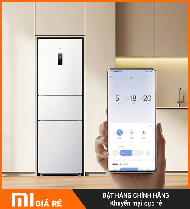 Tủ Lạnh Xiaomi Mijia 256L, 3 Cánh, Hạn Chế Đông Dính