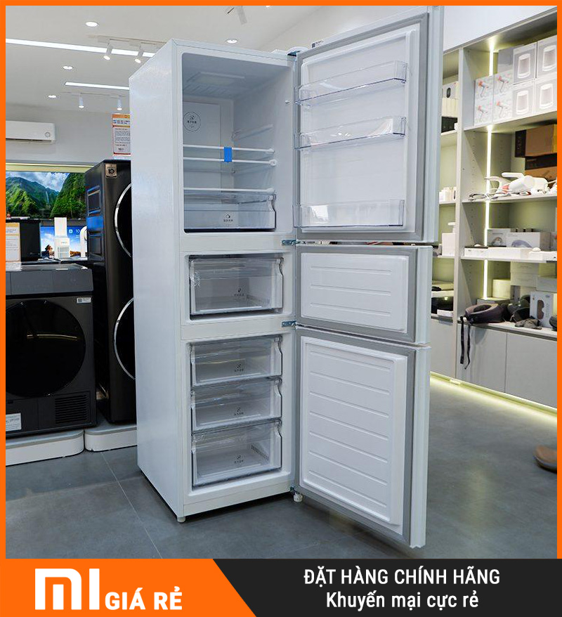 Tủ Lạnh Xiaomi Mijia 256L, 3 Cánh, Hạn Chế Đông Dính